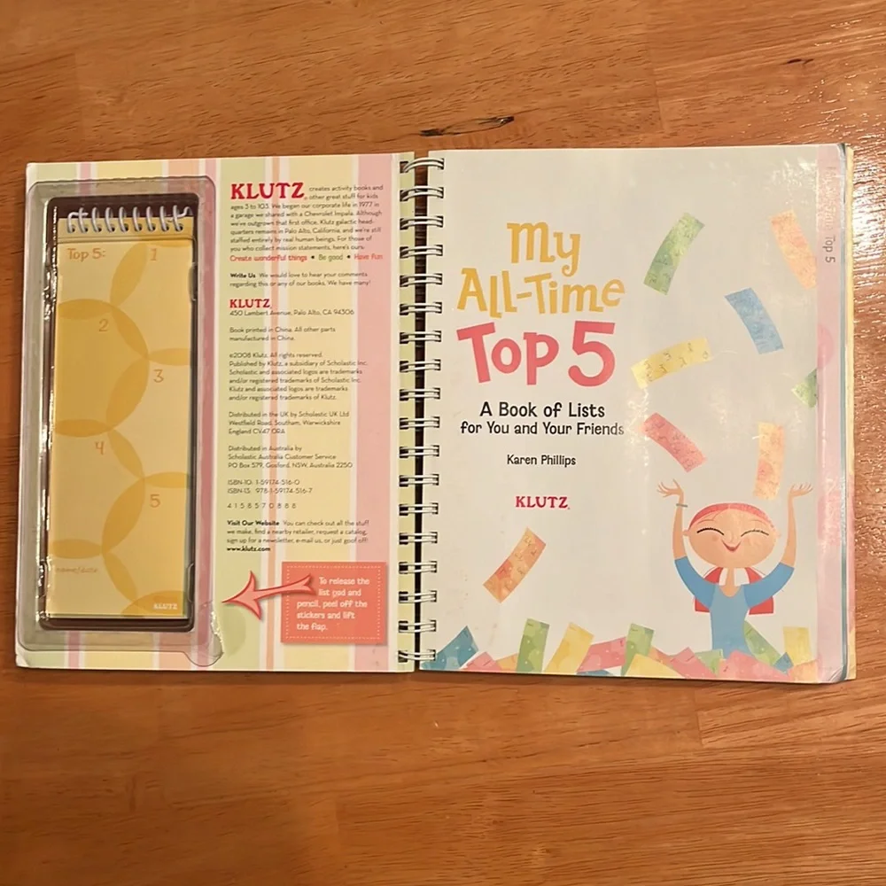 Klutz Activity Book - My All Time Top 5 - Book of Lists
